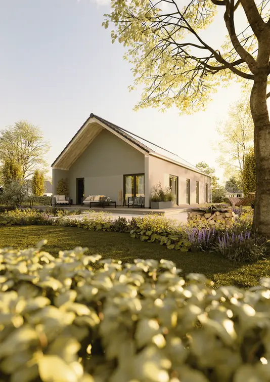Bungalow 100 Novo von Town & Country – Beispielhaus unseres Kooperationspartners Massivhaus Unna für den Hausbau mit Massivbauweise.
